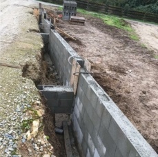 Mur de soutien à Morlaix